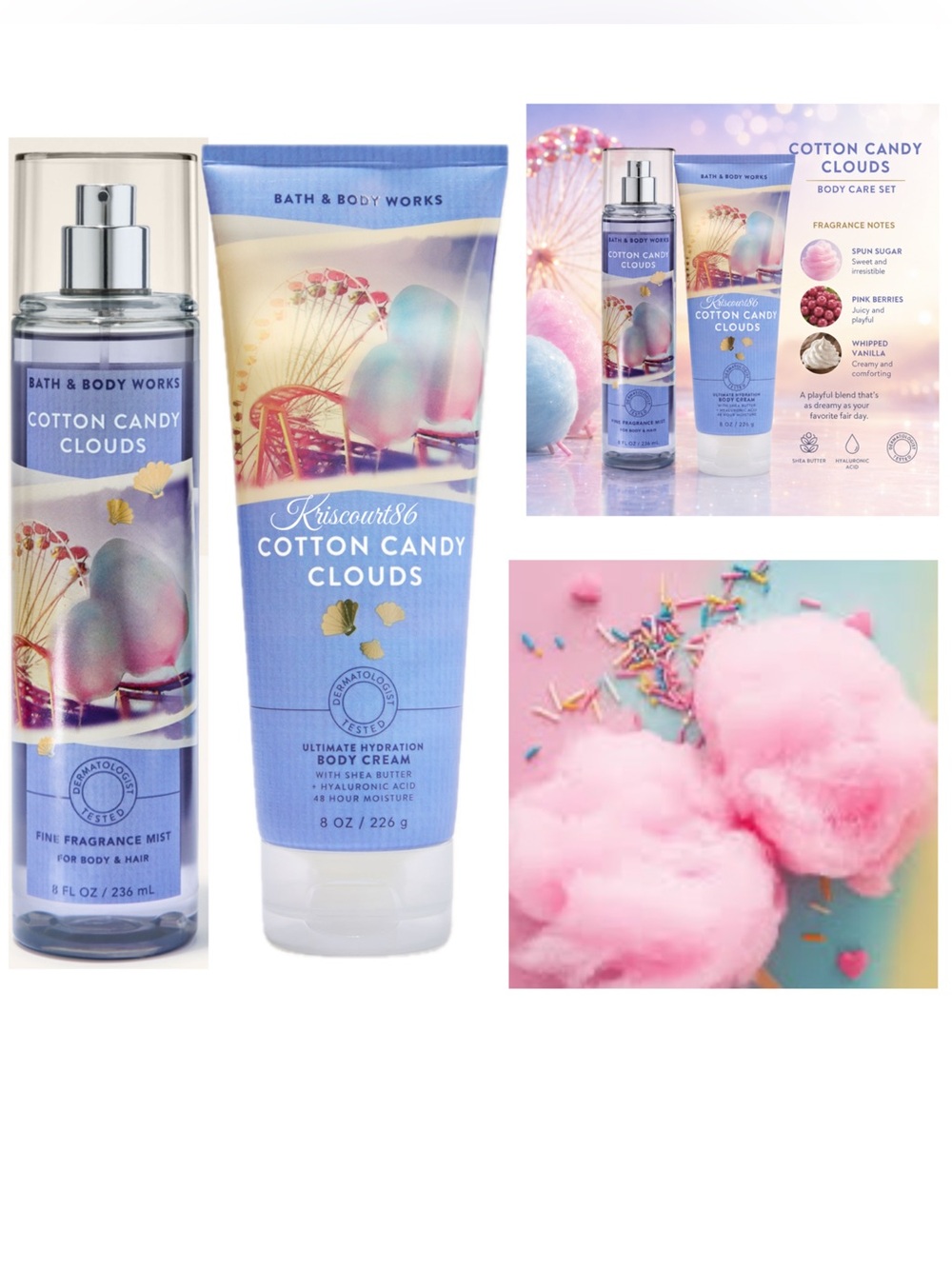 BBW Cotton Candy Clouds 2PC 2026 NEW FULL-SIZE